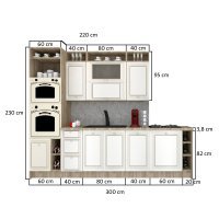 Bucatarie LEEA ART FRONT MDF PORTAL 300A K002 / decor 244
